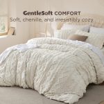 Boho Duvet Cover Queen Size, Soft & Comfortable Elegant Design Boho Bedding for Decoration, Machine Washable Comforter Cover for All Seasons,Includes 1 Duvet Cover & 2 Pillow Shams,Beige